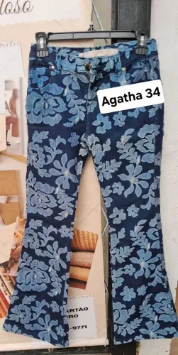Calça jeans Agatha bordada tamanho 34