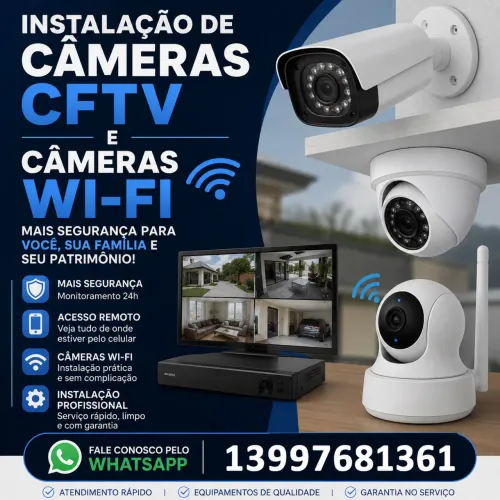 Instalação de Câmeras de Segurança CFTV | Residencial e Comercial | Orçamento Grátis