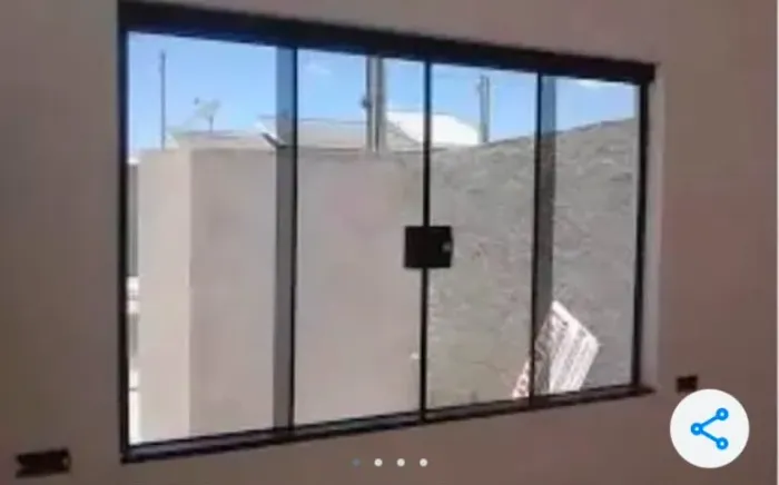 Janela de Esquadria de alumínio/ Vidro canelado transparente