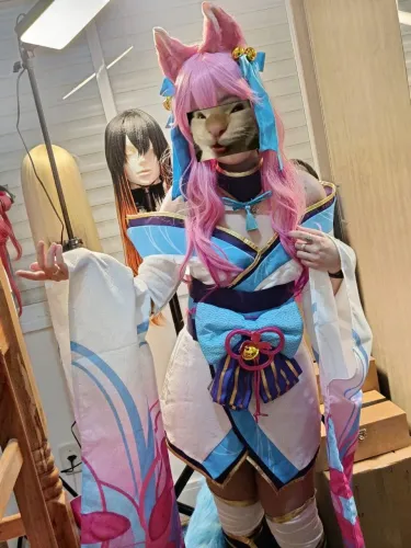Cosplay Ahri Spirit blossom da Marca rolecos M (Apenas a roupa sem Orelhas, rabo e wig)