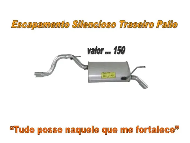 Escapamento silencioso traseiro do Palio: 