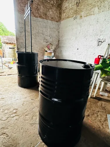Tonel / tambor 200 litros já pintado de preto ! 