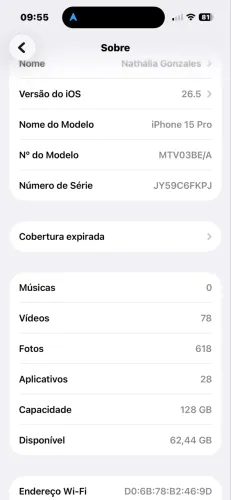 IPHONE 15 PRO - 128GB
