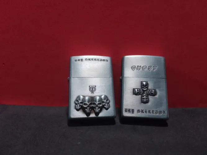 Esqueiros zippos com capa personalizada em aço inox