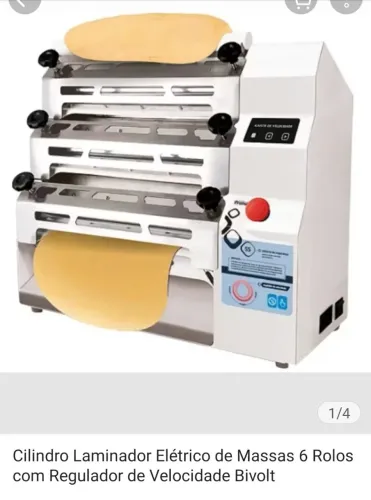 Cilindro laminador de massas 6 rolos