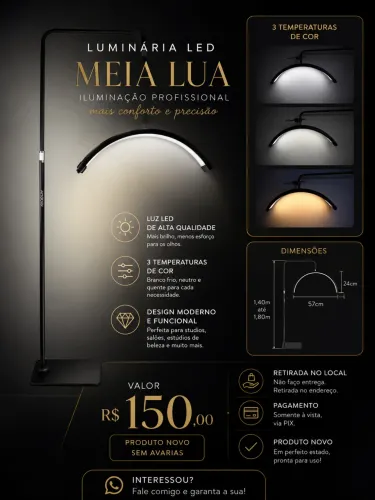 ? LUMINÁRIA LED MEIA LUA 