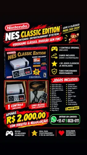 Vídeo Game Nintendo Nes Classic Edition