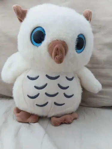Pelúcia de Curuja de olhos azuis