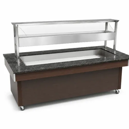 Buffet self-service pista fria inox 8 GNs