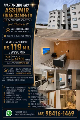 Apartamento Mobiliado Contrato De Gaveta !! Oportunidade !!
