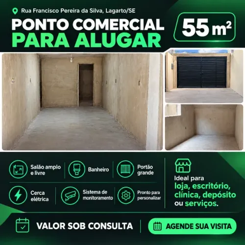 Ponto Comercial com 55m² - Câmeras e Cerca Elétrica