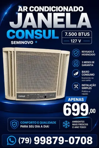 Ar condicionado Consul 7.500 BTUs, 127V