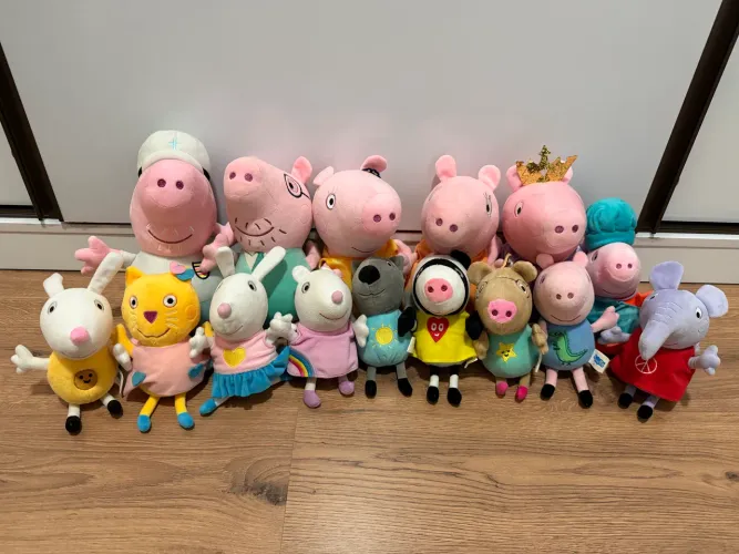 Kit com 15 Pelúcias originais da turma da Peppa Pig