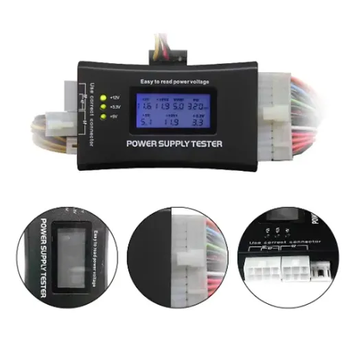 Testador De Fonte Atx Digital Lcd 20/24 Pinos