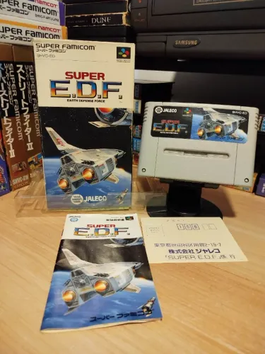 Super E.D.F Earth Defense Force original completo super famicom