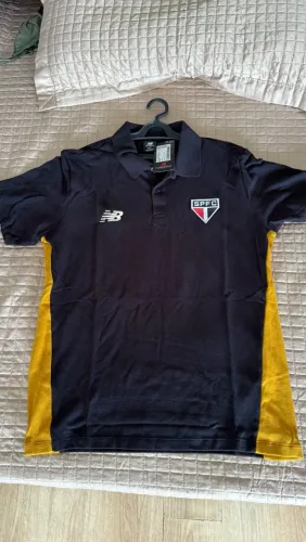 Polo Masculina New Balance Viagem São Paulo FC Preto 2026