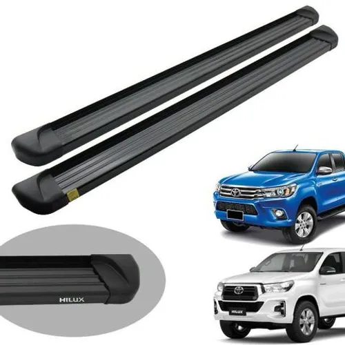 Estribo Plataforma de Alumínio Preto e Anodizado - Toyota Hilux 2005 à 2019