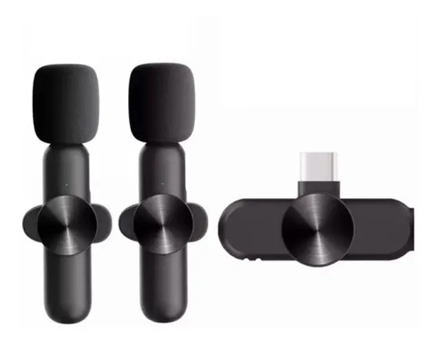 Microfone Duplo Lapela Sem Fio Para Android Tipo C