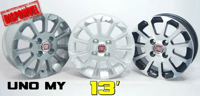 Roda aro 13 Fiat Uno My vários acabamentos 4x98 jogo novo