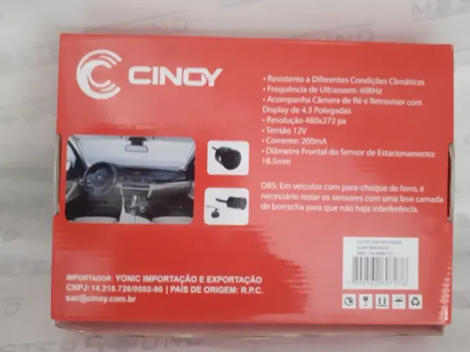 Kit: espelho retrôvisor com câmera de ré, ? sensor de estacionamento, 4 pontos. Garantia.