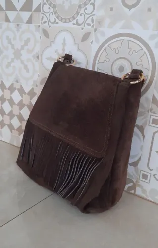 Desapego Bolsa Camurça Couro Feminina