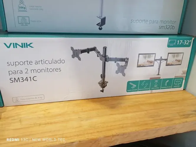 Suporte articulado para 2 monitores 17 a 32 "