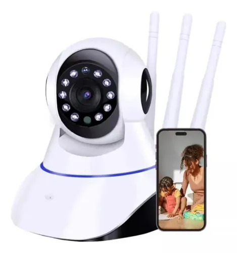 Baba Eletronica Camera ip Wifi Sem Fio Visão Noturna Microfone Novo 