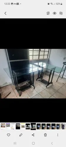 2 Pés de maquina com vidro temperado 500 os 2