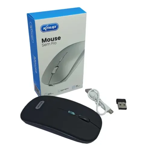 Mouse Recarregável Com Led