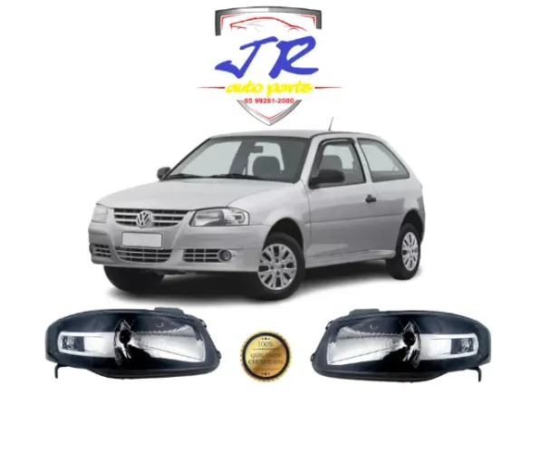 Par Farol Gol G4 Mascara Negra