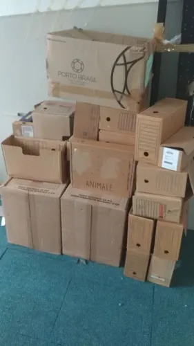 Caixas papelão Kraft, p/ arquivo, usadas ou novos, 30u. usadas.