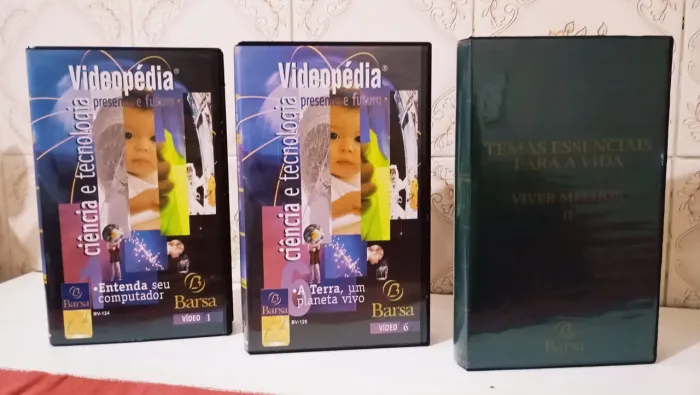 Vhs Coleção Barsa Vídeopédia + Temas Essenciais Para A Vida - Usado
