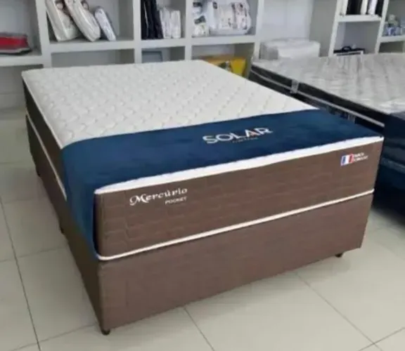 cama box casal molas ensacadas / calchao de 30 cm