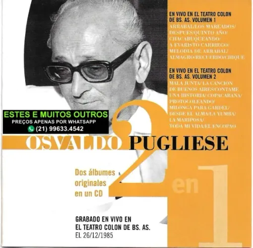 2 Cds do Osvaldo Pugliese -  pianista argentino