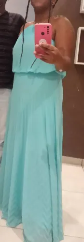 Vestido de Festa Plissado Verde XSCAPE