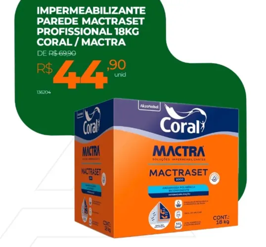 Impermeabilizante Mactraset Profissional Coral 18kg
