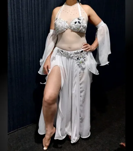 Traje Dança do Ventre - Cor Branco