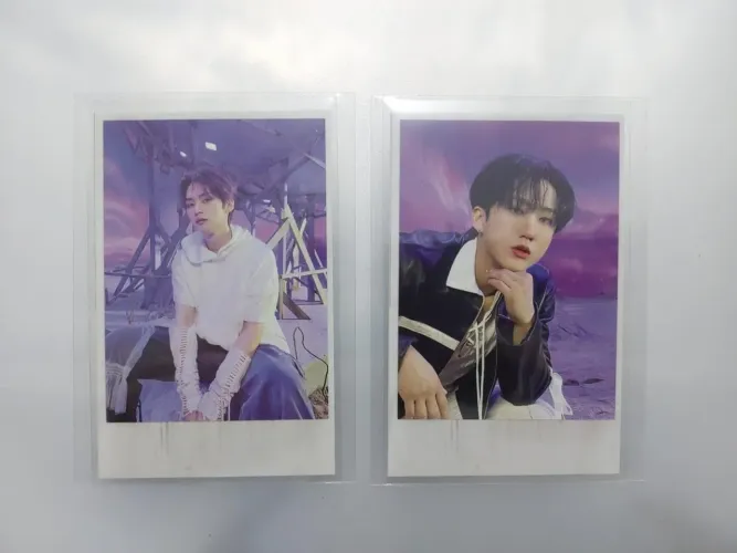 OFICIAL Polaroids Stray Kids - Photocard Minho e Changbin álbum rockstar kit 2 pra novo