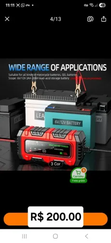 Carregador de Bateria Inteligente 