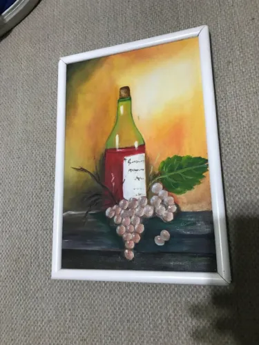 Quadro Decorativo - Vinho e Uvas