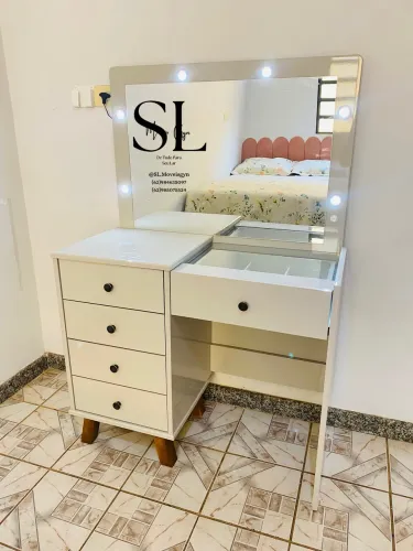 Penteadeira Camarim Mel - com espelho e Led - Promoção 