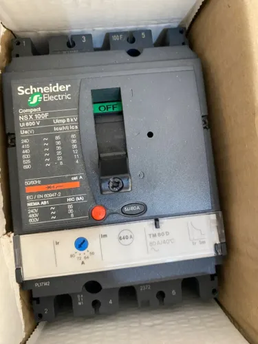 DISJUNTOR COMPACT NSX100F TMD 100 A 3 POLOS 3D LV429630