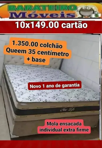 Colchão mola ensacada individual + base