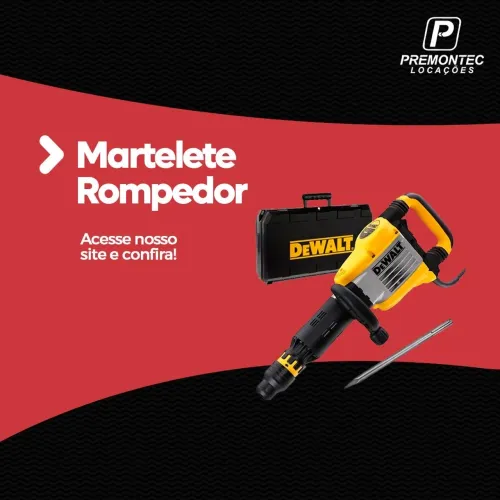 Locação de martelo rompedor MARTELETE