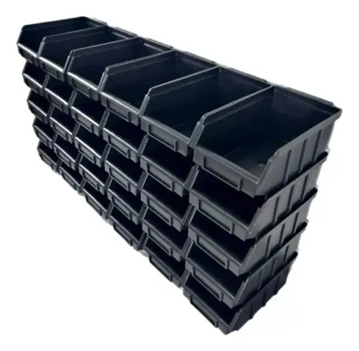 24 Unidades de Gaveteiro Plástico Preto No 3 - OFERTA