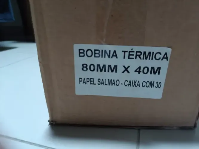 Bobinas térmicas para PDV 80mmx40m cor Salmão Caixa com 30 unidades