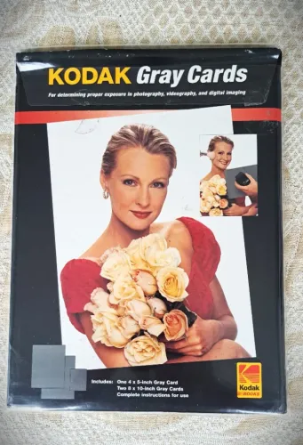 Cartão cinza Kodak ! para medição do cinza médio na fotografia