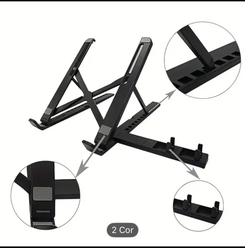 Suporte 2 em 1 para Notebook com Função de Resfriamento