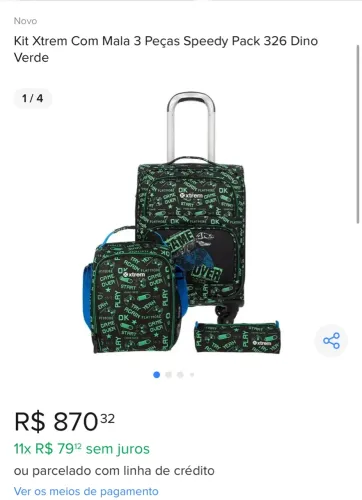 Mochila usada- SAMSONITE 3 peças