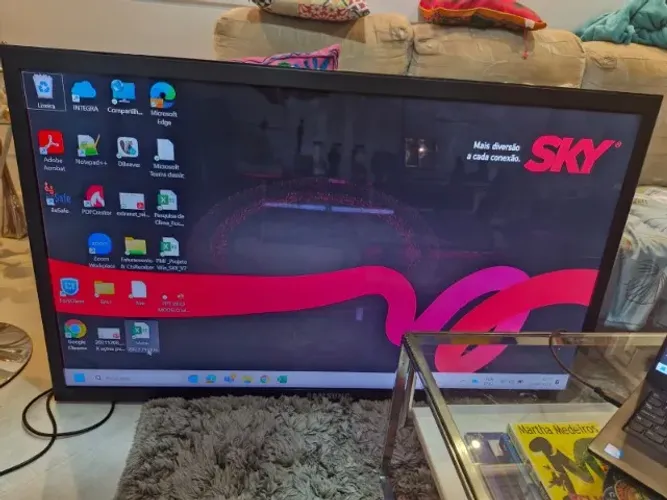 Monitor Profissional Samsung 55 Polegadas - Funcionando, mas c/ falhas no Pixel